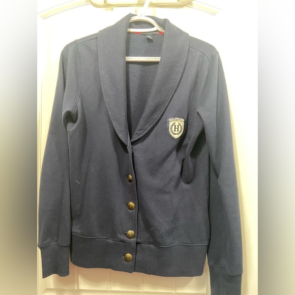 Woman’s navy blue Tommy Hilfiger full sleeve cardigan - Picture 1 of 4